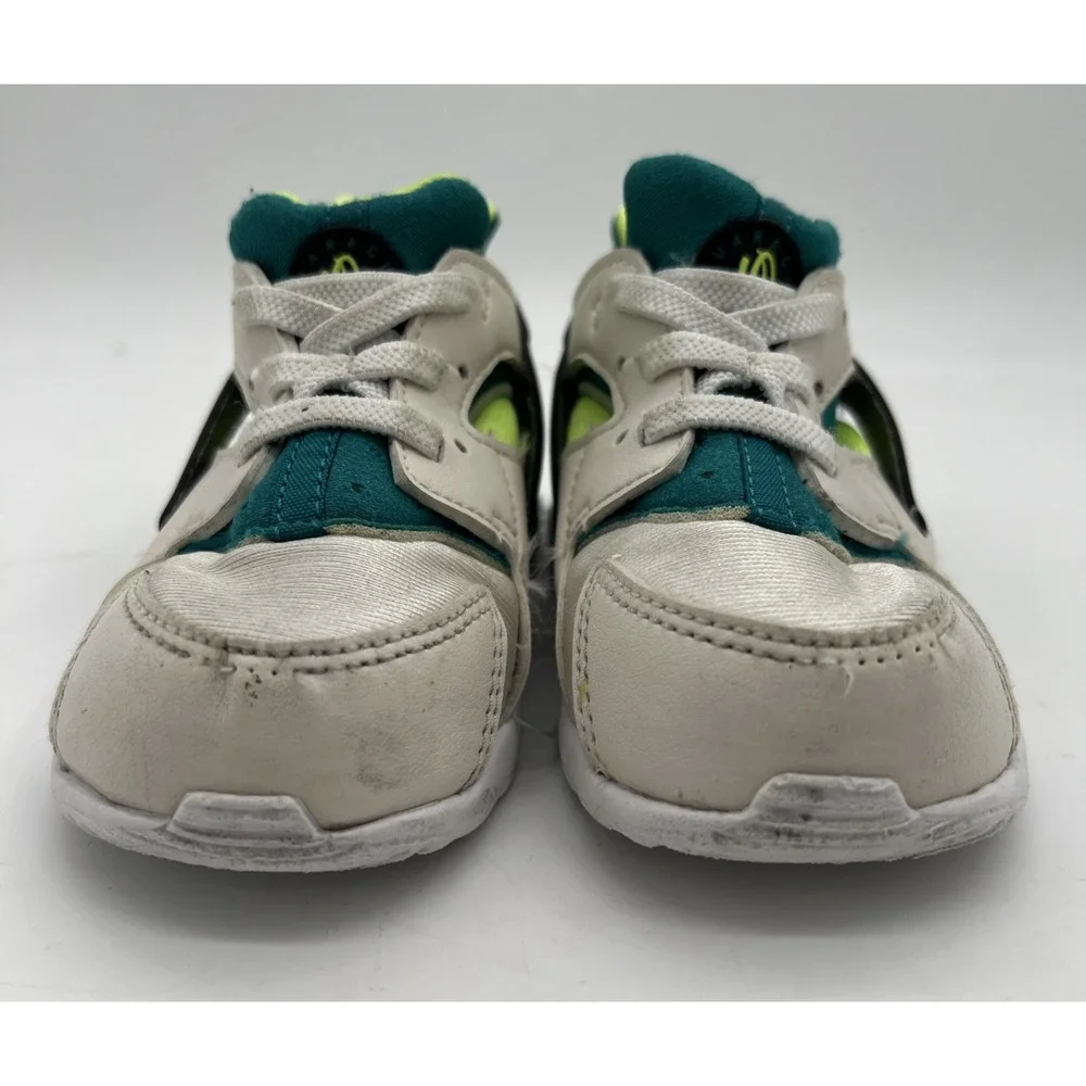 Nike‎ Huarache Run Phantom Volt Bright Spruce 704949-045 Youth US Size 8C Shoes